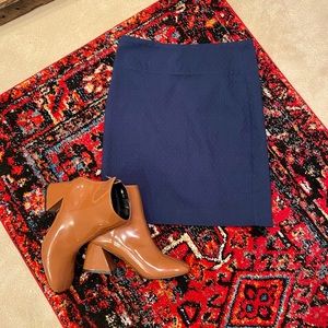 Margaret M Tummy Tuck Control Navy Pencil Skirt